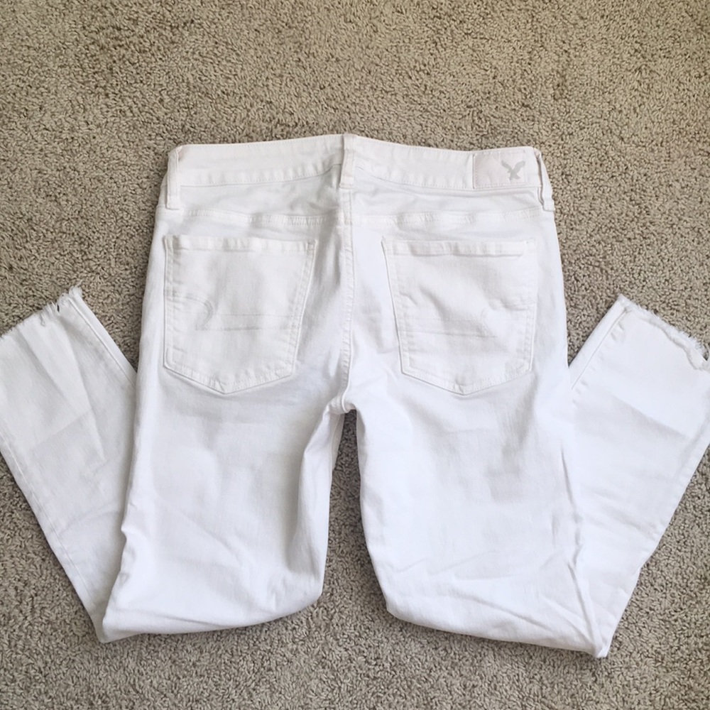 AMERICAN Eagle White Jegging Crop Jeans Size 8